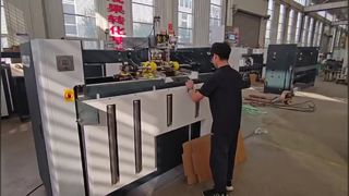 Semi automatic dual-servo carton stitching machine
