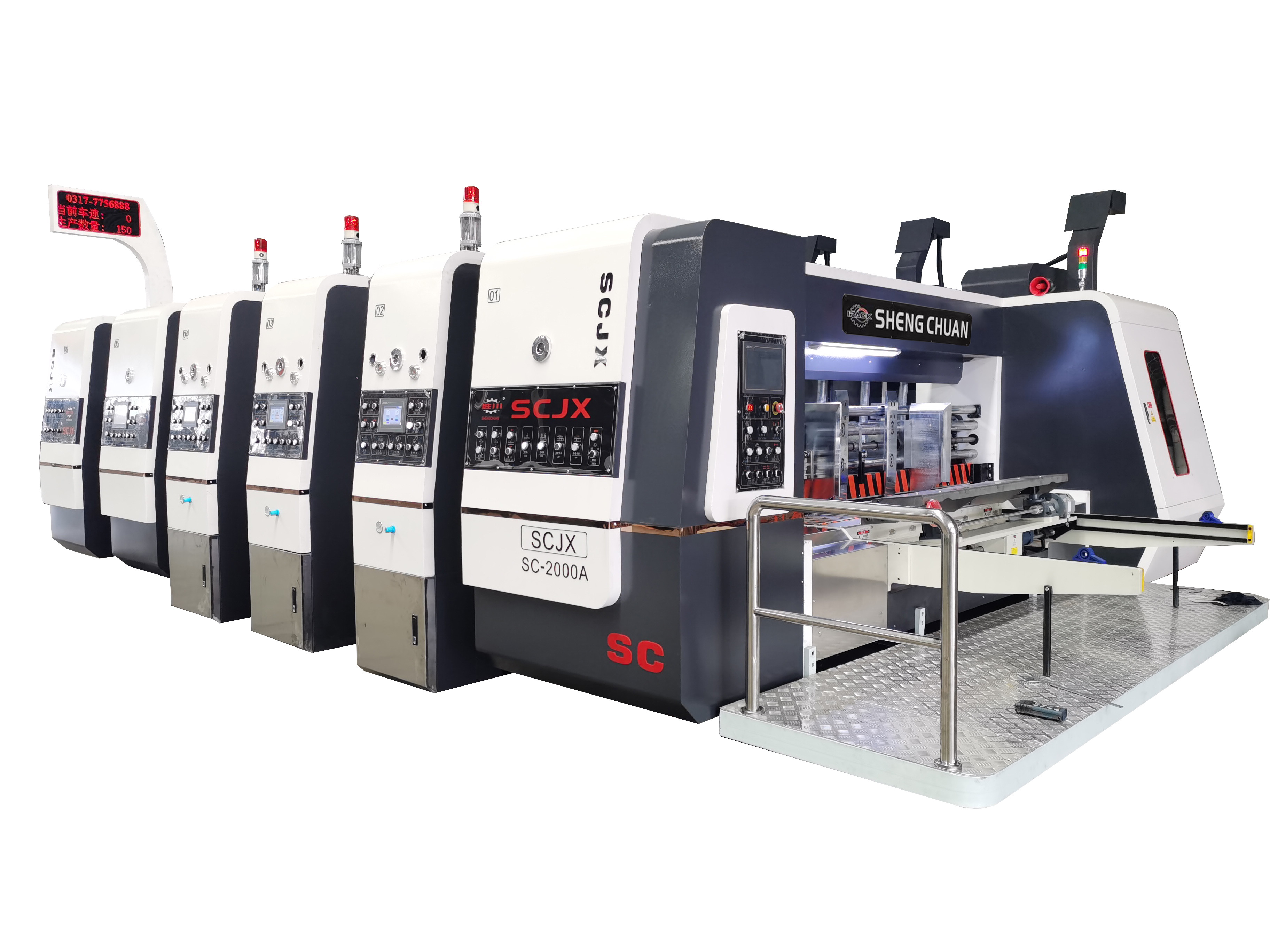 3 Colors Slotting Die Cutting Corrugated Carton Flexo Printing Machine ...