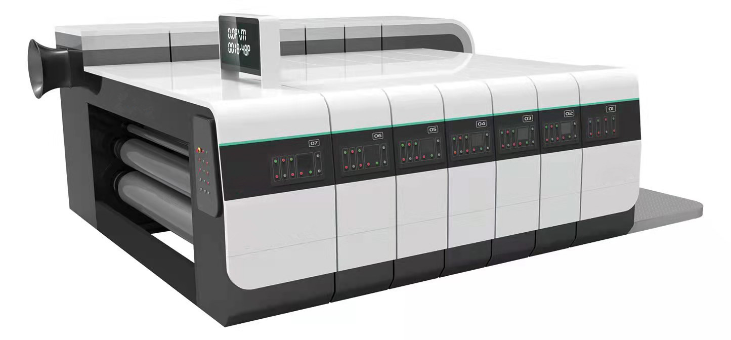 HD 6 Color Digital Flexo Printing Machine Printer Slotter Die Cutter ...