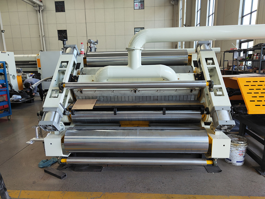 Fingerless Vacuum Adsorption Single Facer Corrugated Machine Electric Driven
