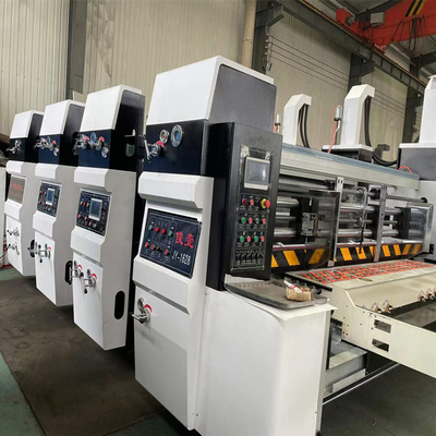 ISO PLC control Corrugated Carton Flexo Printing Machine With Slotting Die Cutting Stacker