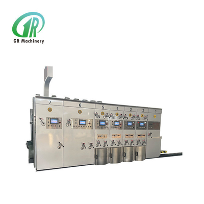 Automated 4 Colours Corrugated Carton Flexo Printing Machine Slotting Die Cutting