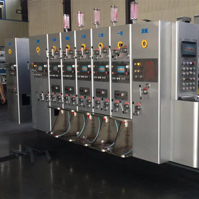 Automated 4 Colours Corrugated Carton Flexo Printing Machine Slotting Die Cutting