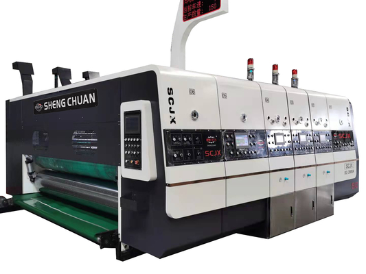 1400 Automatic 3 Colors Corrugated Flexo Printing Machine with slotting For Pizza box