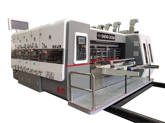 3 Colors Slotting Die Cutting Corrugated Carton Flexo Printing Machine For Carton Box Making