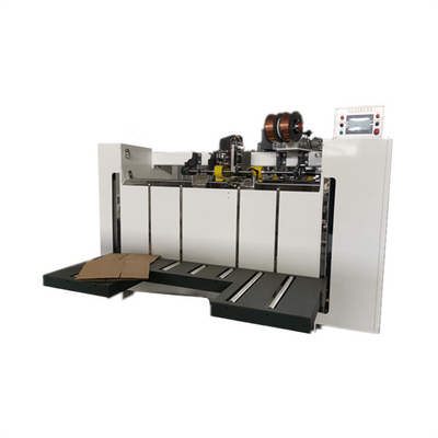 Semi Auto Cardboard Box Corrugated Stitching Machine 60pcs/min