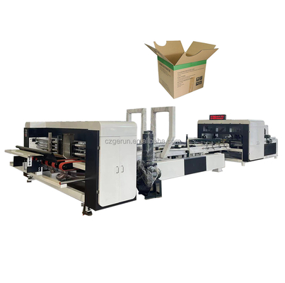 Plc Control Corrugated Carton Folder Gluer Machine With Min Gluing Length 150mm