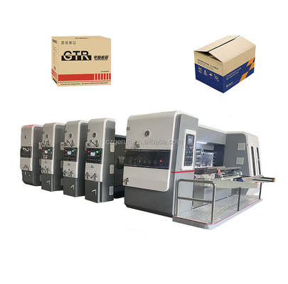 Full Automatic 1-6 Colors Rotary Box Making Machine With Printing Slotting Die Cutting Machine