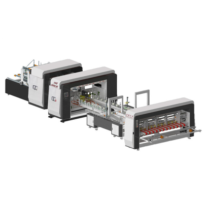 Corrugated Carton Folder Gluer Stitcher Machine With Precise Control System