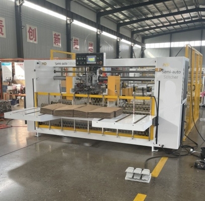 Carton Box Stitching Machine For Corrugated Box Making High Efficiency Slight Error
