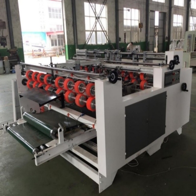 High Speed Semi Automatic Double Pieces Carton Gluer Machine PLC Central Control