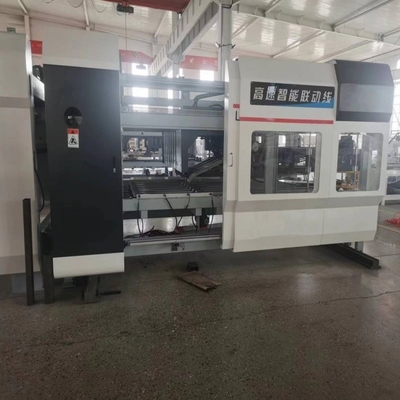 Flexo Printing Folding Gluer Carton Production Line Fast Carton Forming Speed
