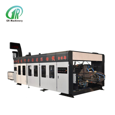 FFG Flexo Printing Folding Gluer Case Making Machine Mesh Hole Large Glue Wheel System