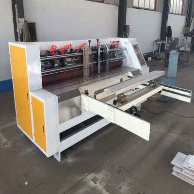 Automatic Leading Edge Feeder Thin Blade Slitting Scoring Machine 5  Knives 8 Scoring