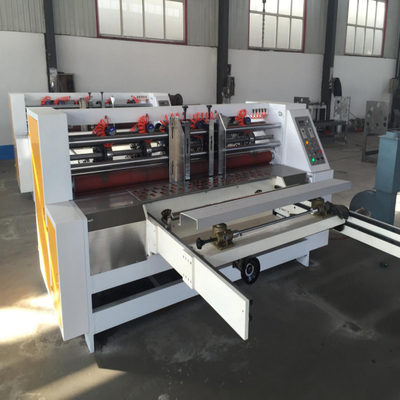 Automatic Leading Edge Feeder Thin Blade Slitting Scoring Machine 5  Knives 8 Scoring
