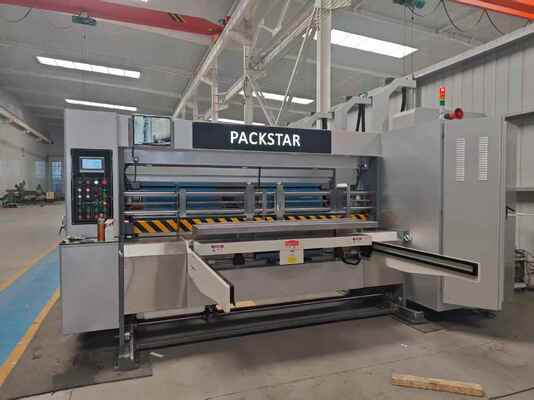 Automatic Lead Edge Feeding Flexo Printing Slotting Machine with 100-130m/min Speed and 7-inch Color Touch Screen HMI