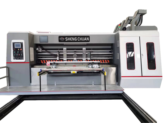 Lead Edge Feeding Flexo Printer With Die Cutter Double Color Flexo Printer With Slotter