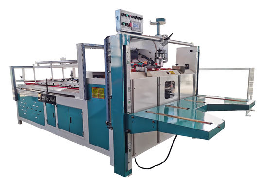 3 layer Semiauto Corrugated Carton Folder Gluer Machine For Box Gluing Folding