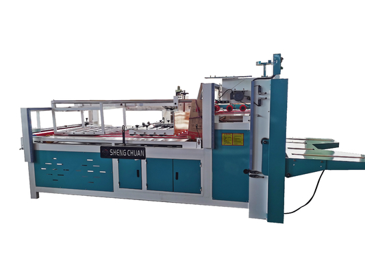 3 layer Semiauto Corrugated Carton Folder Gluer Machine For Box Gluing Folding