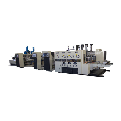 High Speed Rotary Flexo Folder Gluer Slotter Inline With Die Cutter