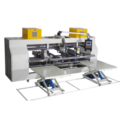 Semi Auto Corrugated Carton Box Stitching Machine Equipment Double Servo Motor